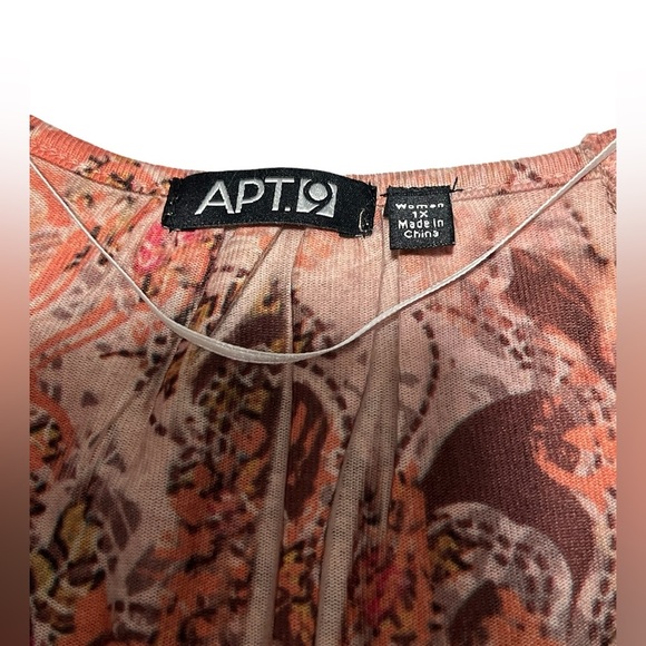 Apt.9 - Womens Boho 3/4 Sleeve Top Sz. 1X - Picture 8 of 10